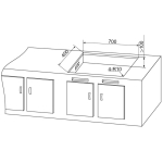 Robam 老板 W2985 78厘米 嵌入式雙頭電磁爐 